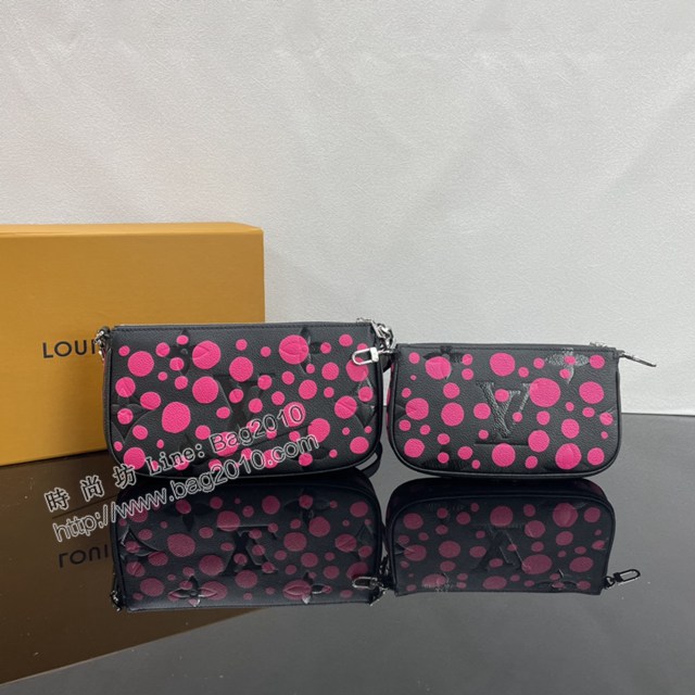 Lv路易威登2023專櫃新款單肩斜挎女包 LV波點圖案pochette accessoires手袋 M46421 ydh5069